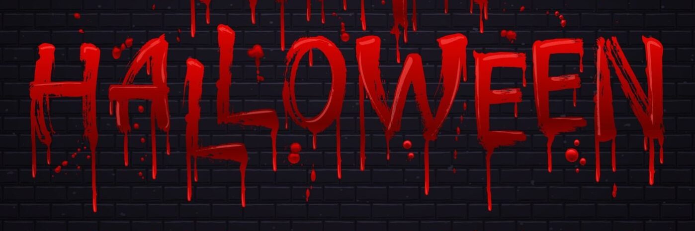 Halloween font. Horror alphabet letters written blood, scary bleed font or wet bloody sign isolated vector illustration